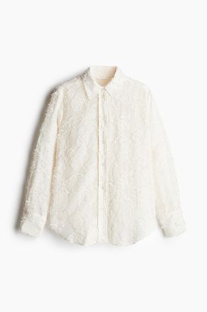 H&M Bluse aus Strukturstoff - Weiss