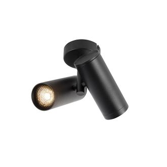 QAZQA Qazqa Dise&ntilde;o Smart Spot Negro 2 Luces Con Wifi Gu10 - Scopio Honey Aluminio /acero Cil&iacute;ndra Adecuado Para Led Max. 2 X 4.8 Watt