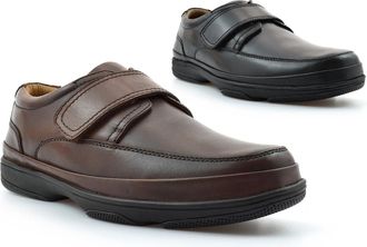 Generic Mens Wide Fit Shoes Mens Rubber Sole Shoes Size 6 Boys Shoe Size 12 Comfort Shoe Leather Upper Touch Fastening Real Leather Upper Comfort Lightweight 