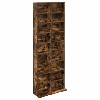 vidaXL Cabinet Para Cds Roble Ahumado 65 X 23,5 X 175 Cm Vidaxl
