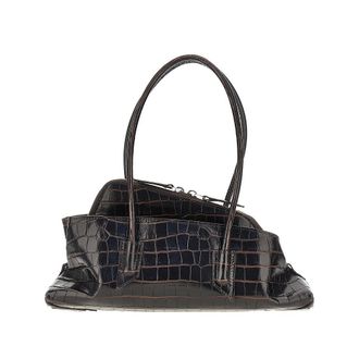 The Attico Croco-print leather small La Passeggiata bag Woman One Size