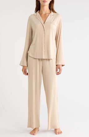 Lacoste Loungewear Two-Piece Pajama Set in Lionne at Nordstrom, Size Xx-Large