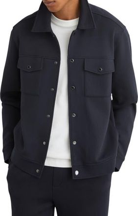 Reiss Thom Shirt Jacket in Navy at Nordstrom, Size Xx-Large