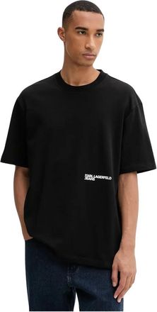 Karl Lagerfeld Heren, Tops, Zwart, Maat: XS Katoen