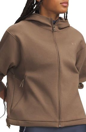 Under Armour Unstoppable Fleece Full Zip Hoodie in 219 Desert Taupe at Nordstrom, Size X-Large