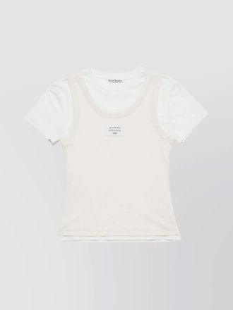 Acne Studios layered round neck short sleeves top
