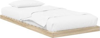 vidaXL Estructura De Cama De Suelo Roble Sonoma 90 X 200 Cm Vidaxl