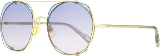 Chlo&eacute; CH0042S Round Metal Frame Sunglasses - Gold