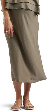Ripe Debbie Linen Skirt in Olive at Nordstrom, Size X-Large