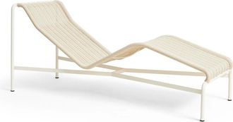 HAY Palissade Cord Chaise Longue Liegestuhl, cremeweiss