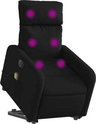 vidaXL Vidaxl - Sill&oacute;n De Masaje El&eacute;ctrico Reclinable Elevable Tela Negro
