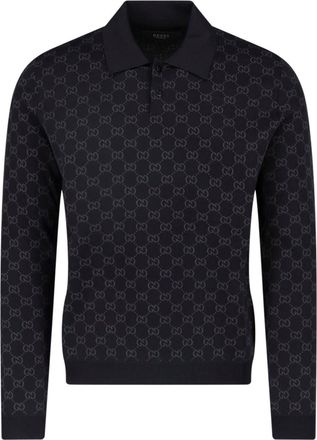 Gucci Polo In Viscosa Jacquard Gg