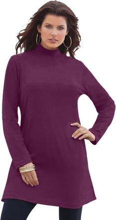 Roaman's Ultimate Mockneck Tunic in Dark Berry at Nordstrom, Size Small
