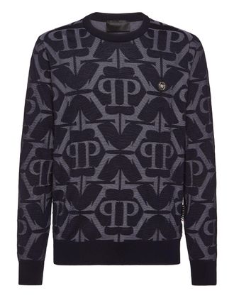 Philipp Plein Pullover Ronde Hals Chrome
