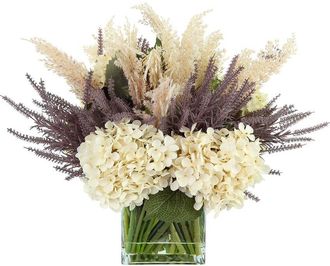 Creative Displays Inc. Handmade 25 Fall Wreath Arranged With Magnolia Leaves, Hydrangea & Pinecones