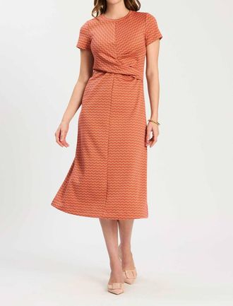 Tyler B&ouml;e Blair Knit Chevron Dress In Rosette Shell Sand