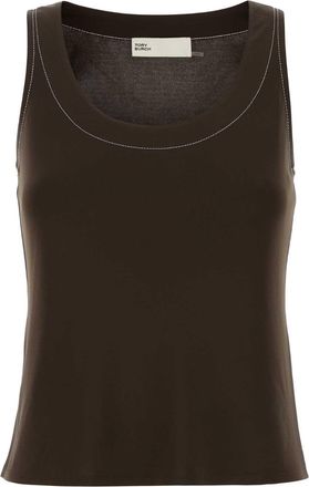 Tory Burch Brown Viscose Tank Top