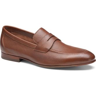 Johnston & Murphy Higgins Penny Loafer in Tan Full Grain at Nordstrom, Size 10.5