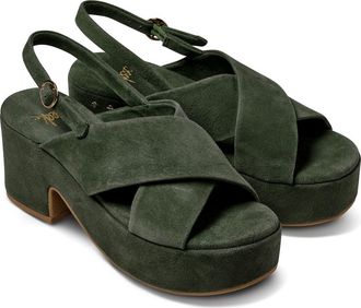 beek Dunlin Platform Slingback Sandal in Ivy at Nordstrom Rack, Size 7