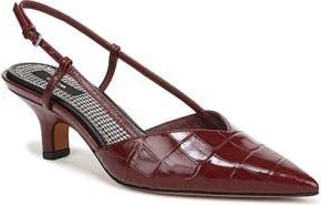 Vince Levvy Slingback Pointed Toe Kitten Heel Pump in Bloodstone at Nordstrom Rack, Size 5.5