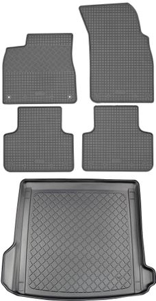 OEM Audi Q8 4m Suv (5 Puertas) Desde 07.2018 Set - Alfombrillas De Goma Para Coche + Alfombrilla Para Maletero