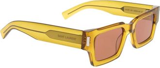 Saint Laurent Gafas de sol rectangulares SL 572S - Accessories - unisex - Marr&oacute;n - ONE SIZE