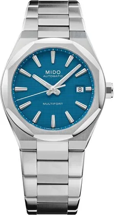 Mido Multifort 8 One Crown Automatic Bracelet Watch, 40mm in Turquoise at Nordstrom