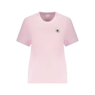 Converse Rosa Katoenen Dames T-Shirt