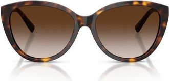 Tiffany & Co. 56mm Cat Eye Sunglasses in Havana/brown Gradient at Nordstrom