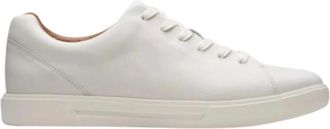 Clarks Witte leren sneakers - Heren - Sneakers - Wit - 42 EU - Leer - Schoenen