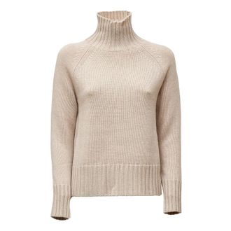 Max Mara Dolcevita Trui - Dames - Coltruien - Beige - S - Wol - Truien & Vesten