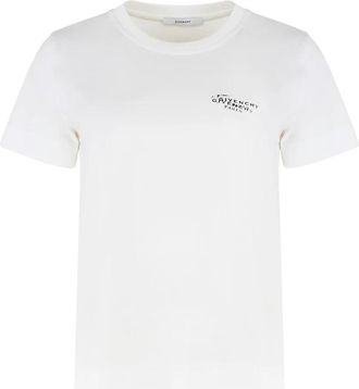 Givenchy T-shirt van katoen met Stamp-print - Dames - T-shirts - Wit - M - Katoen - Tops