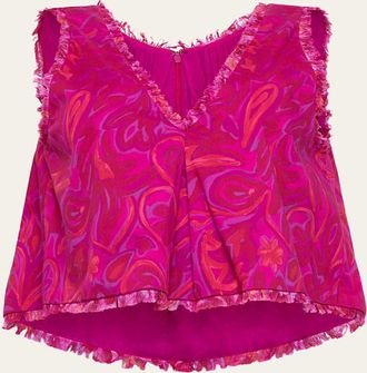 Cinq &agrave; Sept Ibbie Paisley Bloom Top