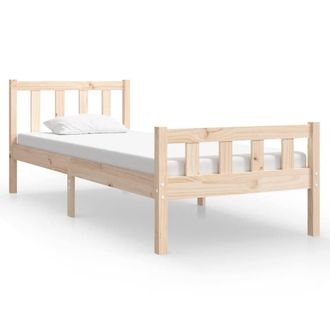Berkfield Home Bed Frame Solid Wood 90x190 cm Single in Light Brown