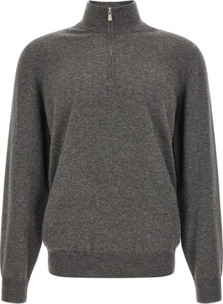 Brunello Cucinelli Gray Cashmere Mens Cardigan