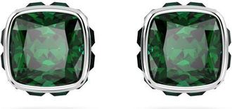 Swarovski Square Cut Birthstone Crystal Stud Earrings in Green/May at Nordstrom
