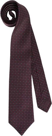 Kiton Gepatroneerde zijden stropdas - Heren - Stropdassen - Paars - ONE Size - Accessoires