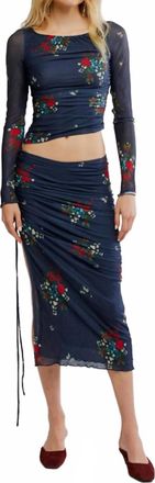 Free People Crimson Lights Set In Navy Combo