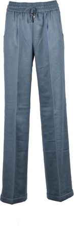 Kiton Rechte Broek - Dames - Straight fit broeken - Groen - XS - Broeken