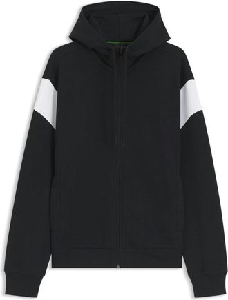 HUGO BOSS Regular-fit zip-up sweatshirt in spacer pique - Heren - Vesten met rits - Blauw - 6XL - Katoen - Hoodies & sweatvesten