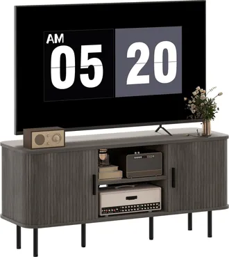 HOMCOM TV Unit for Living Room - TV Stand - Rustic Brown | TJ Hughes