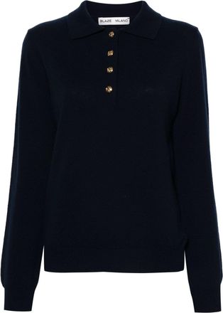 Blaz&eacute; Milano Highland sweater - women - Wool/Cashmere - 0 - Blue