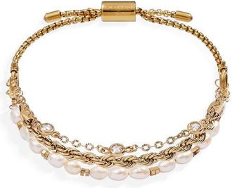 Alex and Ani Crystal Pearl Stranded Bracelet Set at Nordstrom, Size Small