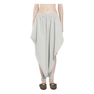 Alaia Triangle Trousers Fleece Jersey - female - Ala&iuml;a - Wide Trousers - Gray - S - Trousers