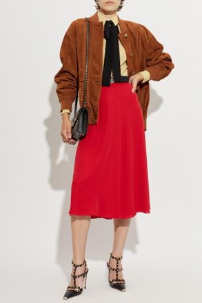 Valentino Garavani Suede Jacket, Womens, Brown