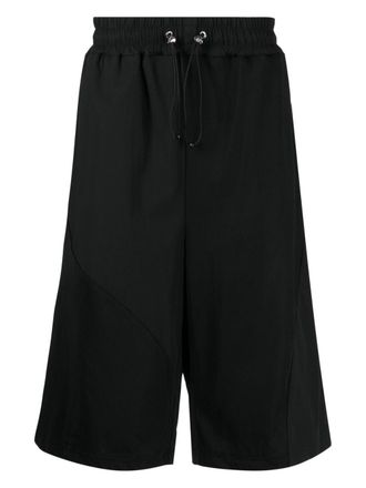 Team Wang elasticated track shorts - Black
