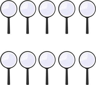 OEM 20 Lupas De Pl&aacute;stico - Negras - 60 Mm