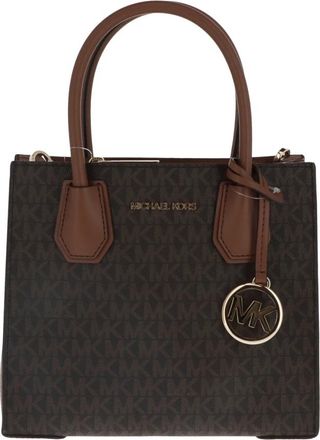 Michael Kors Studded Leren Schoudertas - Dames - Handtassen - Bruin - ONE Size - Tassen