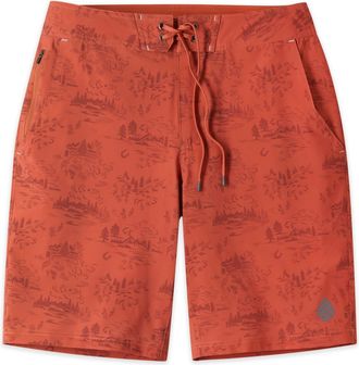 Stio | Mens CFS Board Short - 10.5, Size 30 in Hot Sauce WY Landscape