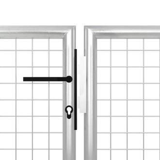 Berkfield Home Durable Garden Gate Steel 400x75 cm Silver